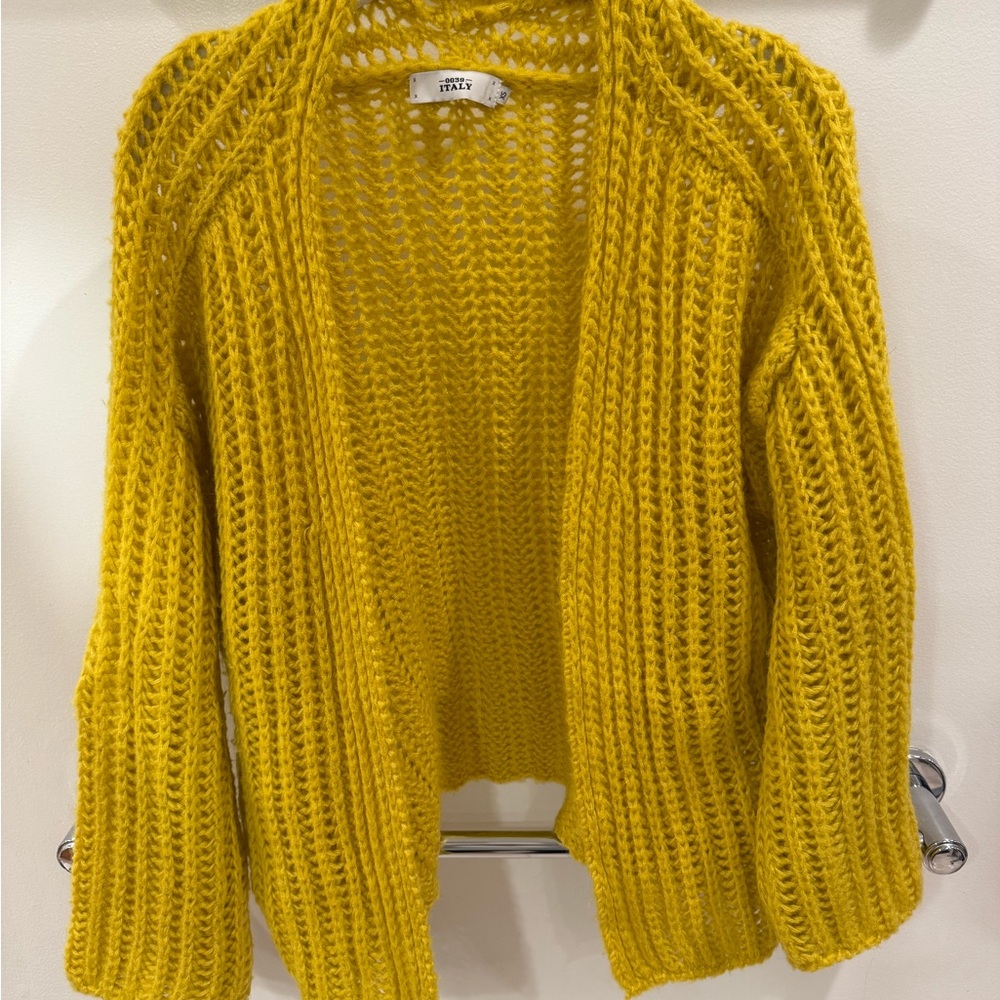 Citron Open-Knit Women's Cardigan